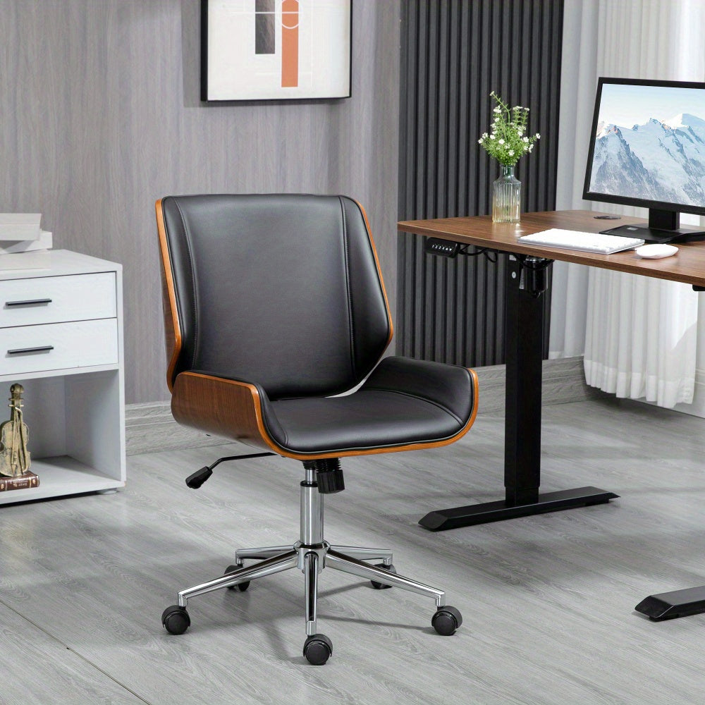 Office Chair Home Office Chair Vintage Office Chair, Height Adjustable Office Chair, Swivel Chair with Tilt Function, Black