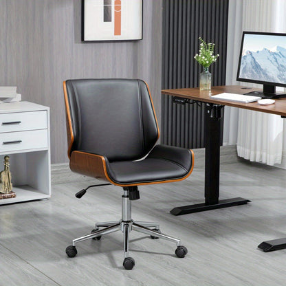 Office Chair Home Office Chair Vintage Office Chair, Height Adjustable Office Chair, Swivel Chair with Tilt Function, Black