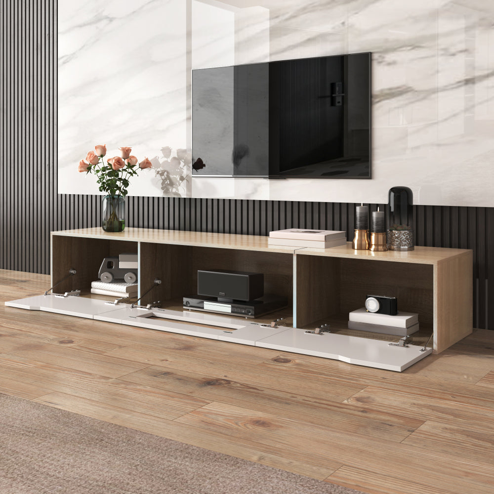 TV Meubel – TV Kast – TV Dressoir – Mediameubel – Tv Stand – Modern Minimalistisch Design – Ruime Opbergruimte – 180x35x30 cm – Onderhoudsvriendelijk Zonder Elektriciteit