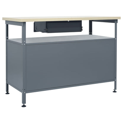 Werkbank – Werktafel – Klusbank – Werkbank Met Opbergruimte – Zwarte Werkbank – Stevig Houten Werkblad 120x60 cm – Draagvermogen 300 kg