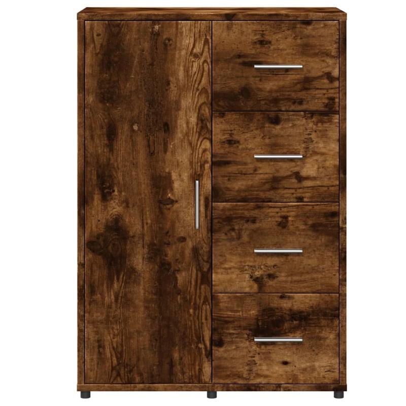 Sideboard Smoked Oak 60X31X84 Cm Wood-Based Material/Side Table/Storage Cabinet/Telephone Table/Cabinet/Storage Box. This Cabinet Offers Ample Storage Space And Can Neatly Store Various Everyday Items to Maintain Order in You