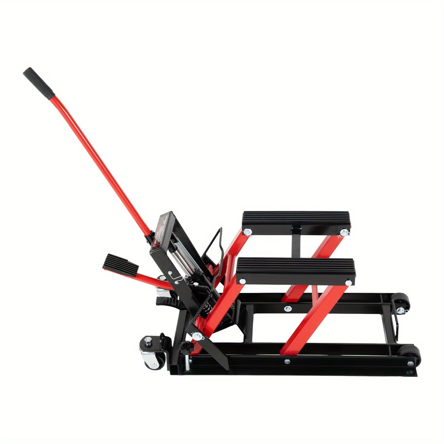 Motorfietsbrugwagen – Motorlift – Hydraulische Motorlift – Motorhefbrug – Motor Tilplatform – Hoog Draagvermogen 680 kg – 3 Veiligheidspennen & 4 Wielen