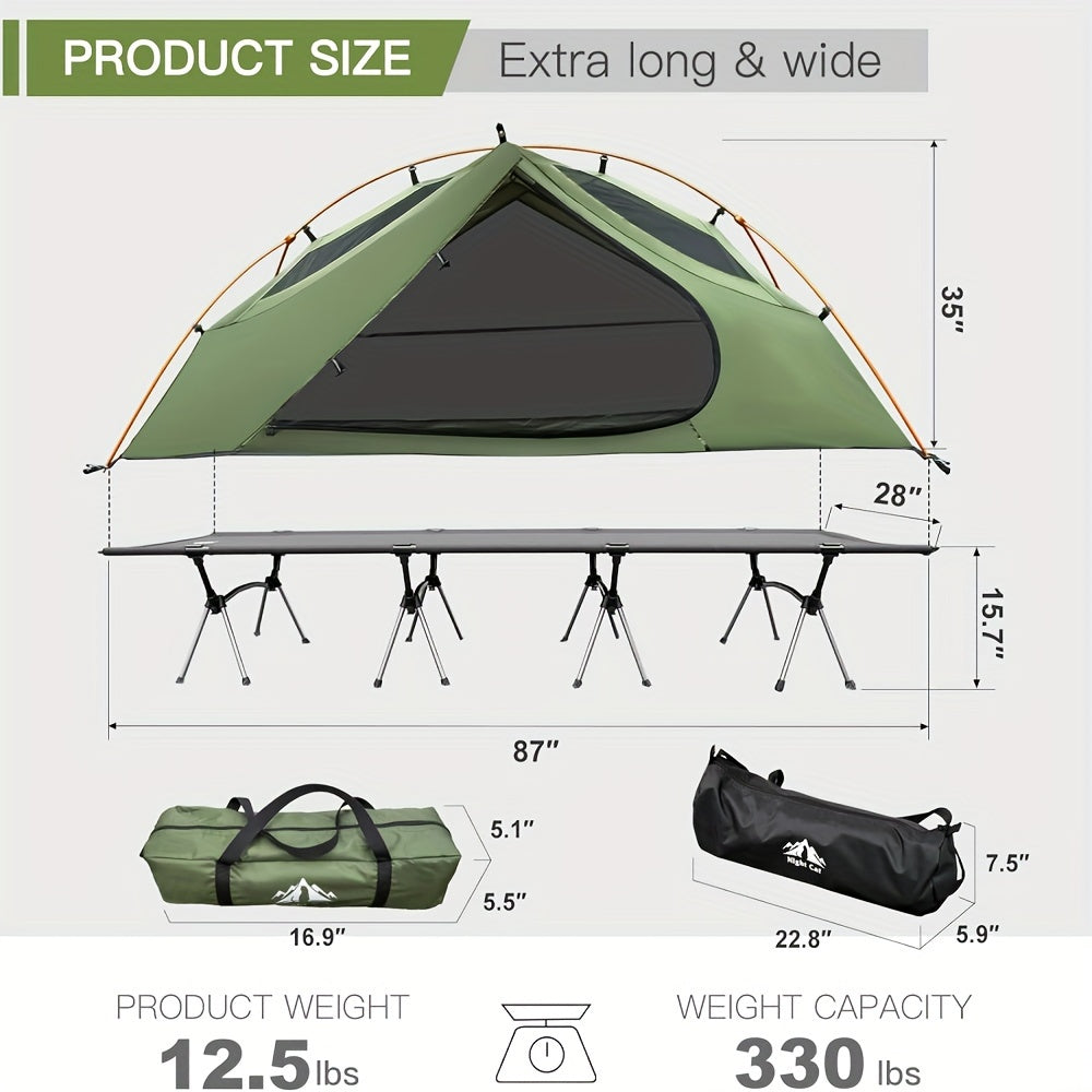 Campingbed – Reisbed – Kampeerbed – Outdoor Bed – Tent – Verhoogd Slaapoppervlak – Lichtgewicht Aluminium Frame