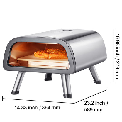 Pizzarette – Pizza Oven – Pizzamaker – Elektrische Oven – Tafeloven – Tot 850°C – Inclusief Timer en Draagtas