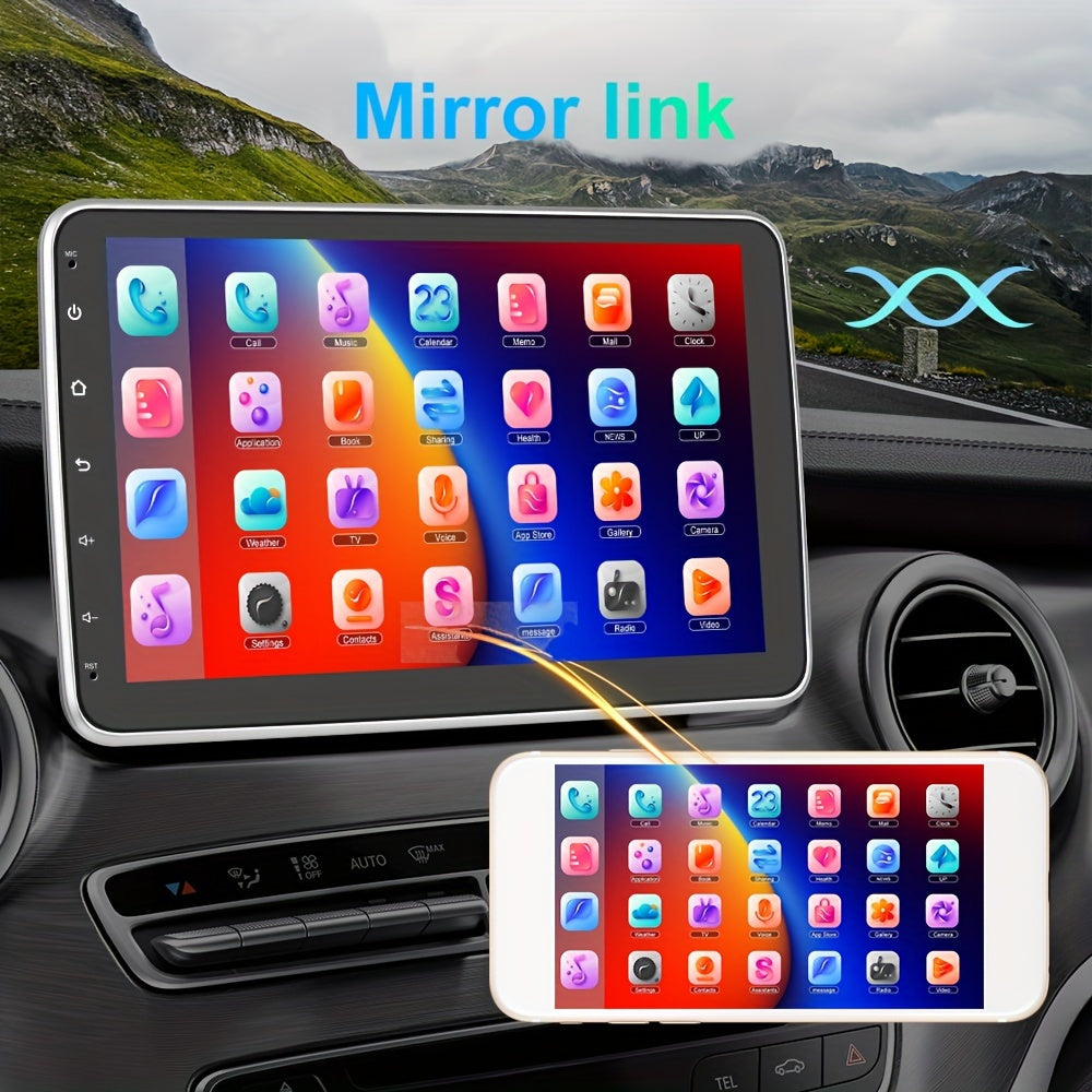 Autorradio – Car Stereo – Autoradio Android – 1-DIN Radio – Auto Multimedia – 10 Inch Touchscreen – Android 13 Besturingssysteem – WiFi & Mirror Link