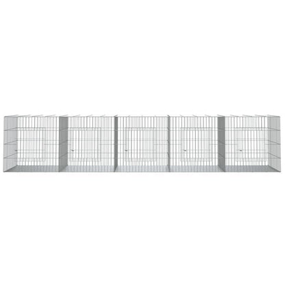 Konijnenkooi – Dierenren – Konijnenren – Hekwerk – Buitenren – 5 Panelen 273x79x54 cm – Gegalvaniseerd Ijzer – Goede Ventilatie