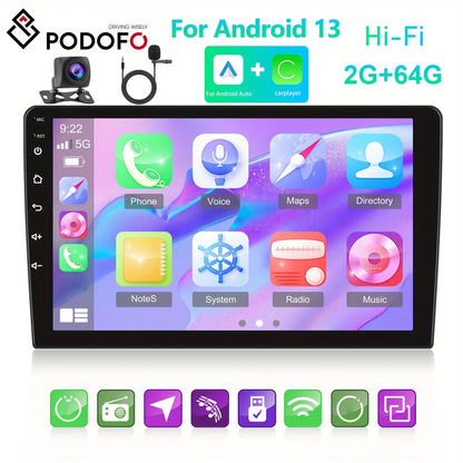9 Inch Android Autoradio – Touchscreen Autoradio – Double Din Car Stereo – Multimedia Systeem – Navigatie Systeem – Android 13 OS – Draadloze Carplay & Achteruitrijcamera