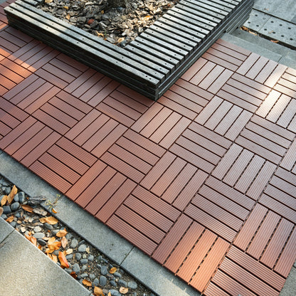 54-delige Kunststof Vloertegels – Interlocking Terrastegels – Balkon Tegels – Patio Tegelvloer – Buiten Vloerplanken – Waterdicht PP Materiaal – Gemakkelijk Klik Systeem