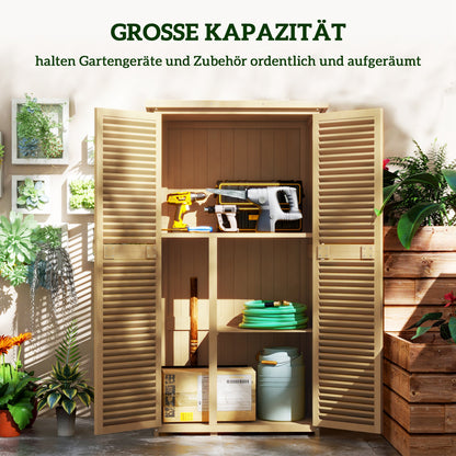 Tuinhuisje – Tuinkast – Tuinberging – Gereedschapsschuur – Opberghuis – Houten Tuinhuisje – Weerbestendig Asfalt Dak – 87x46,5x160 cm – Lichtgeel
