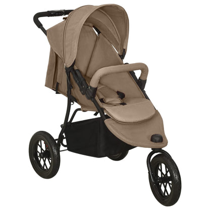 Buggy – Wandelwagen – Kinderwagen – Plooibuggy – Reisbuggy – Inklapbaar Met Eén Hand – Verstelbare Rugleuning – Taupe