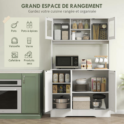 Scandinavische Keukenkast – Keukenkasten – Opbergkast – Dressoir – Servieskast – Vrijstaande Kast – Meerdere Planken – Magnetronvriendelijke Hoogte