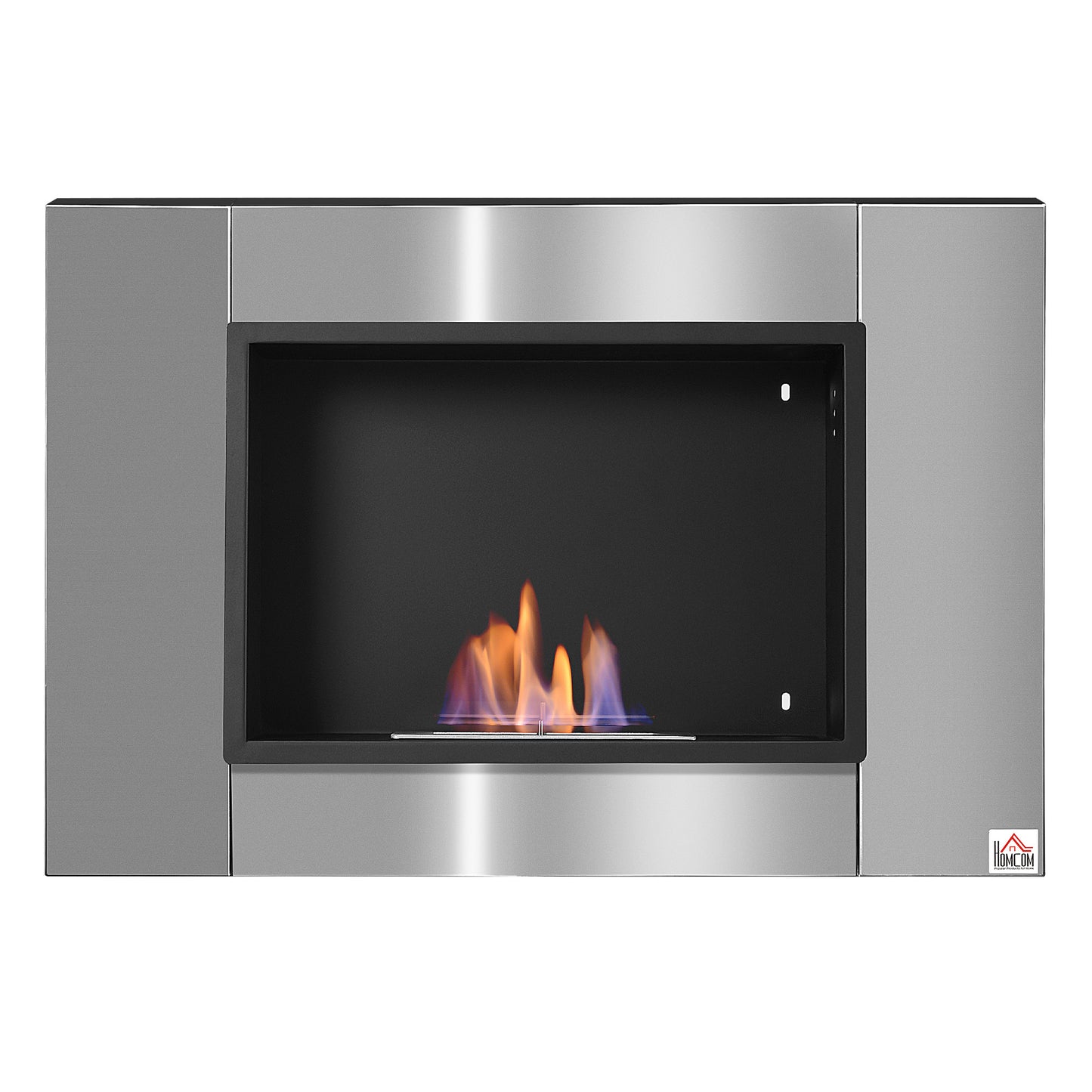 Bio-ethanol Haard – Bio-ethanol Wandhaard – Inbouwhaard – Sfeerhaard – Tafelhaard – Roestvrij Staal – 1,5 L Brander Met 3 Uur Brandtijd – Voor Ruimtes Tot 30 m²