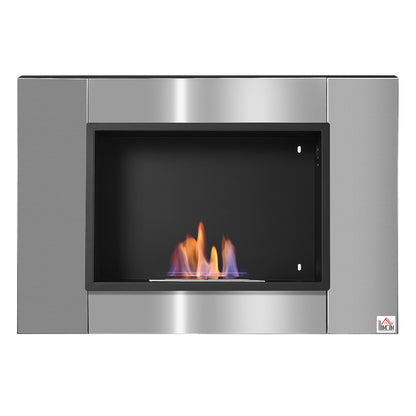 Bio-ethanol Haard – Bio-ethanol Wandhaard – Inbouwhaard – Sfeerhaard – Tafelhaard – Roestvrij Staal – 1,5 L Brander Met 3 Uur Brandtijd – Voor Ruimtes Tot 30 m²