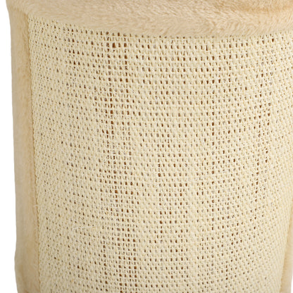 Wandrek Kat – Kattenmeubel – Klimmeubel Kat – Krabpaal Wand – Speelmeubel Kat – Beige Kleur – Ruimtebesparend Ontwerp – Inclusief Krabpalen en Speelplatform