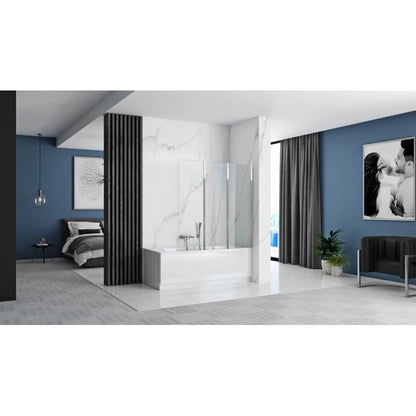 Badkuipzetwand – Badkuipscherm – Douchewand – Douchecabine – Badscherm – Inklapbaar Design – Helder Glas Met Aluminium Profielen