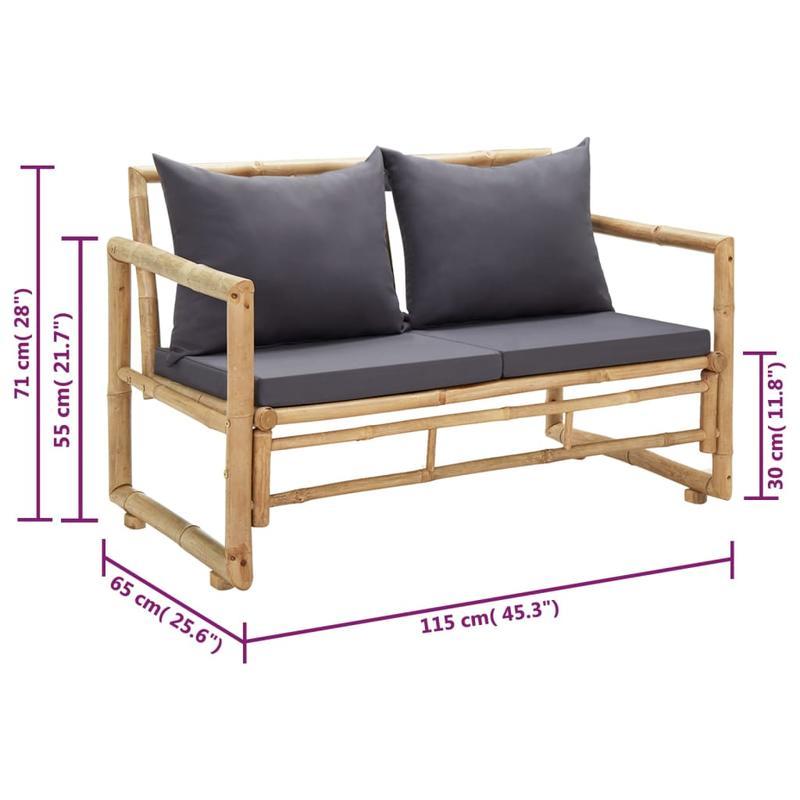 Bamboe Tuinstoel – Buitenstoel – Tuinbank – Patio Stoel – Campingstoel – Ergonomisch Design – Stevig 8-Poots Frame – Natuurlijk Materiaal – Lichtgewicht Durable Frame