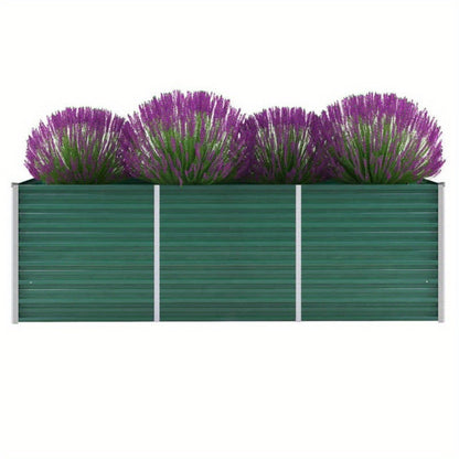 Moestuinbak – Verhoogde Kweekbak – Tuinbed – Plantenbak – Kruidenbak – Gegalvaniseerd Staal – Weerbestendig & Roestvrij – 239x80x77 cm – Met Verbeterde Drainage