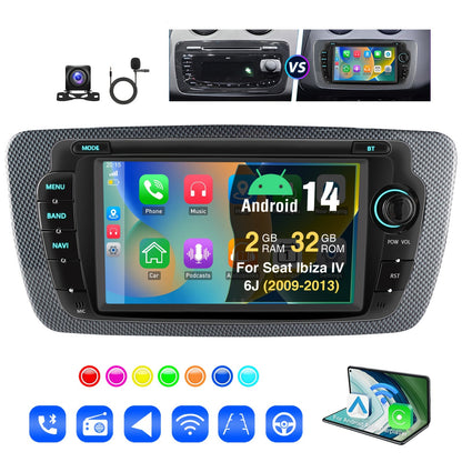 Android Autostereo – Autoradio – Multimedia Speler – Navigatiesysteem – Touchscreen Radio – 7 Inch HD Scherm – Android 14 Systeem – Draadloze Carplay & AHD Camera Variant