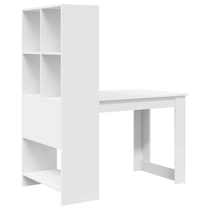 Bureau – Schrijftafel – Werkplek – Computerbureau – Bureau Wit – Krasbestendig Hout – Ingebouwde Opbergruimte