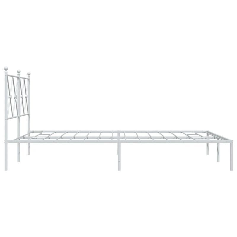 Modern Minimalist Bed Frame with Headboard - Heavy-Duty All-Metal Construction, Tool-Free Assembly, Easy-Clean Surface - Queen Size (140x200cm/55x79") Platform Bed Frame for Small to Large Bedrooms - Ideal for Modern, Industr