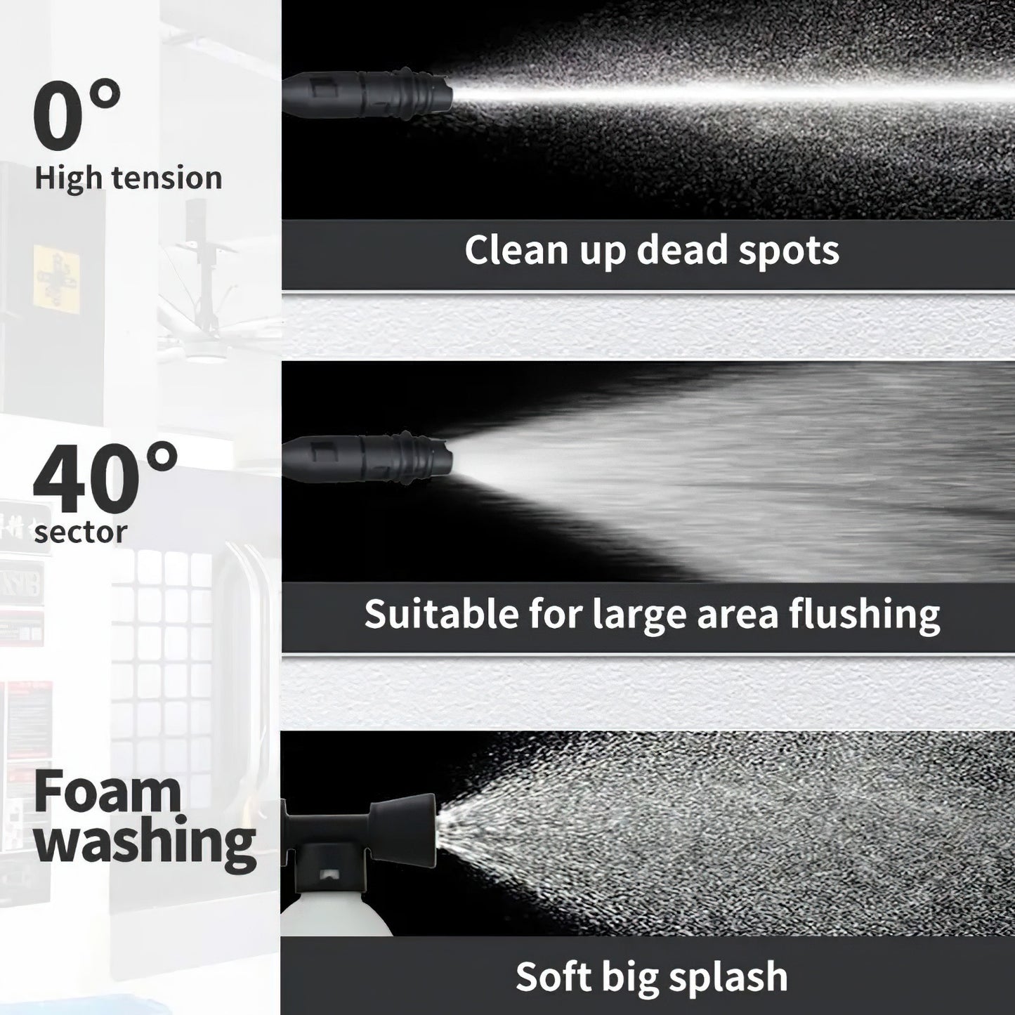 Hogedrukreiniger – Spuitmachine – Waterreiniger – Schoonmaakspuit – Terrasreiniger – 2400 PSI Krachtig – 4 Snelwisselbare Mondstukken
