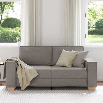 2-zitsbank – Loveseat – Sofa – 2-persoonsbank – Bankstel – Taupe – Compact 140 cm – Duurzaam Hardhoutframe