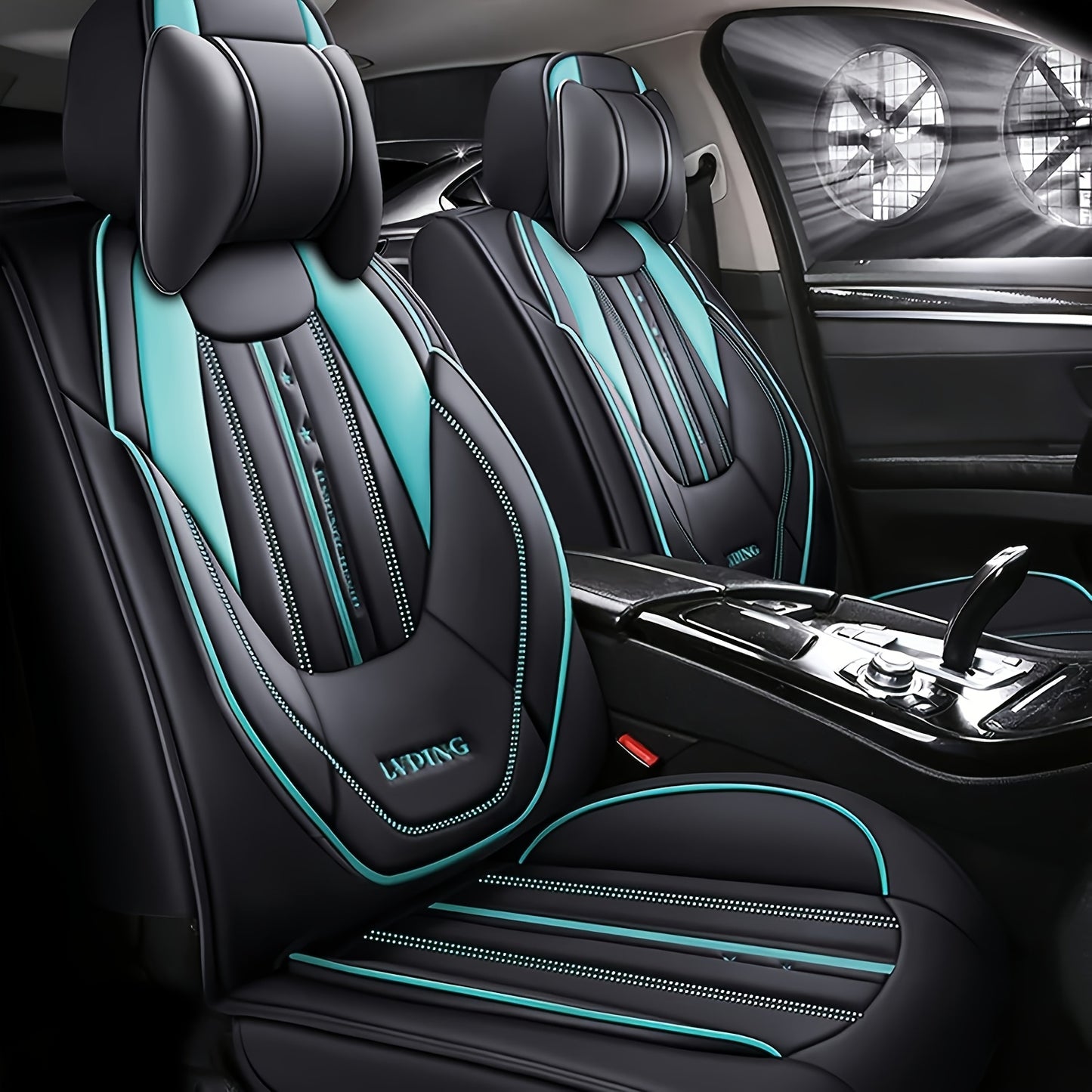 Autostoelhoezen 5-Zitter – Stoelhoezen Auto – Universele Stoelhoes – Kunstleer Hoes – Auto Interieur Bescherming – Waterafstotend PU Leer – Inclusief Hoofdkussen & Lendensteun