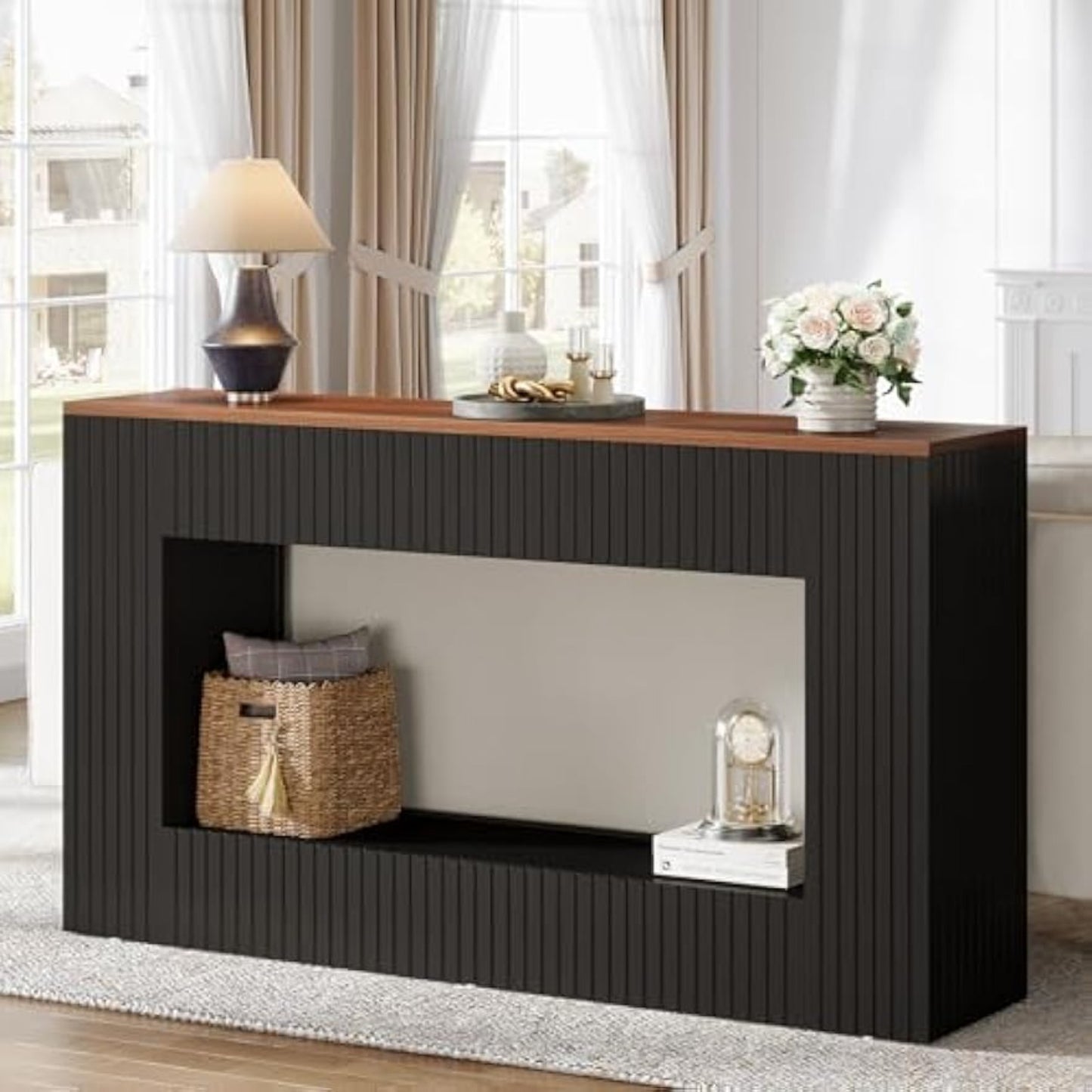 Sidetable – Consoletafel – Wandtafel – Haltafel – Dressoir – Moderne Rustic Stijl – 140 cm Lang – 2-Laags Opbergruimte