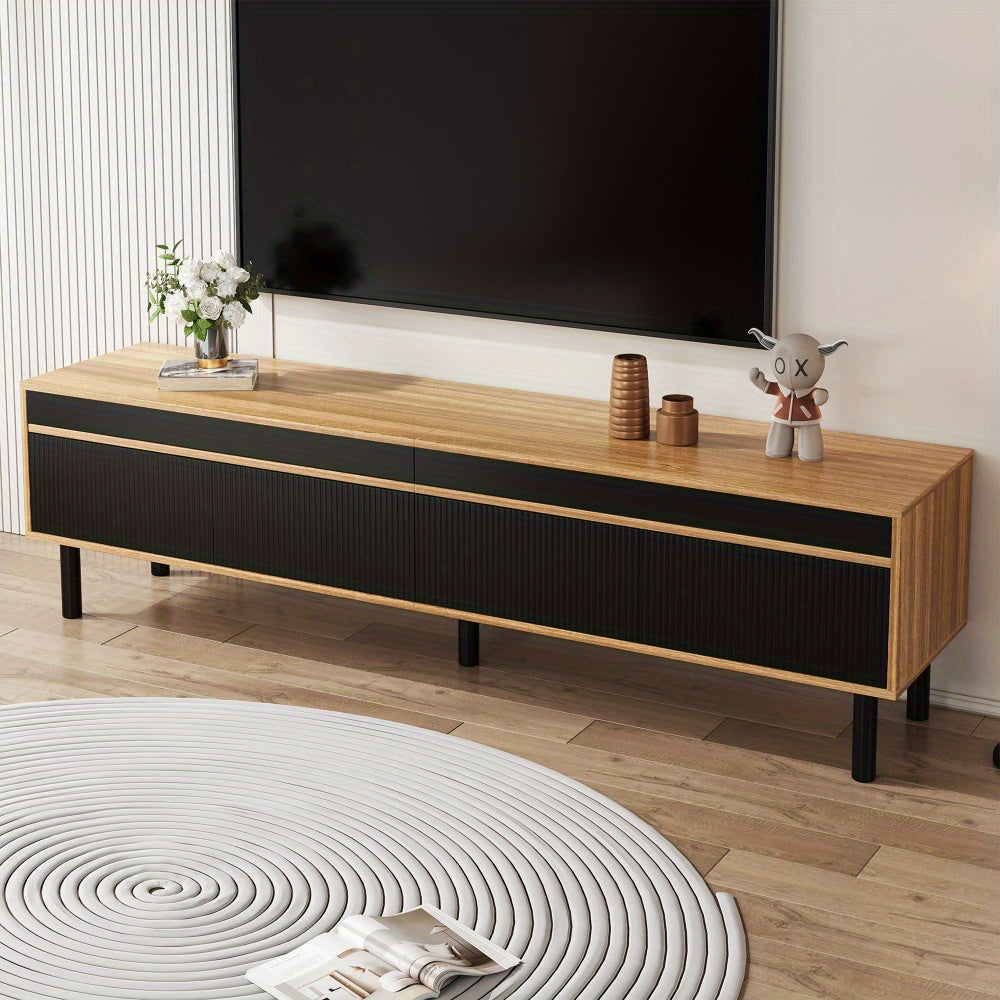 TV-kast – TV-meubel – TV-dressoir – Mediameubel – Driekleurenkast – Natuurlijk Hout – 170 cm Breed – Duurzame Houtnerf Afwerking