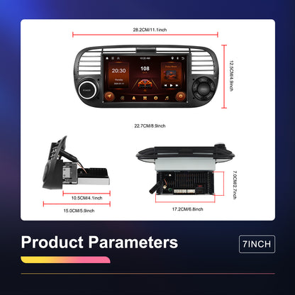 Android 15 Autoradio – 2 DIN Multimedia Systeem – Touchscreen Radio – CarPlay Systeem – GPS Navigatie – 7 Inch HD Scherm – Wireless CarPlay & Android Auto – AHD Achteruitrijcamera en Microfoon – Wit