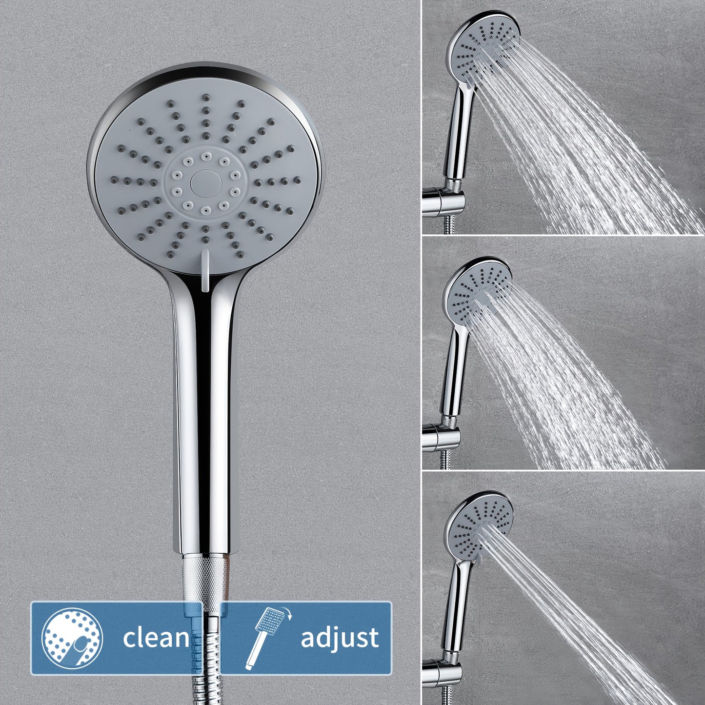 Thermostatisch Douche Systeem – Regendouche – Handdouche – Douchekraan – Douche Set – Chroom – 9 Inch Regendouche – Thermostaat Bij Constante Temperatuur