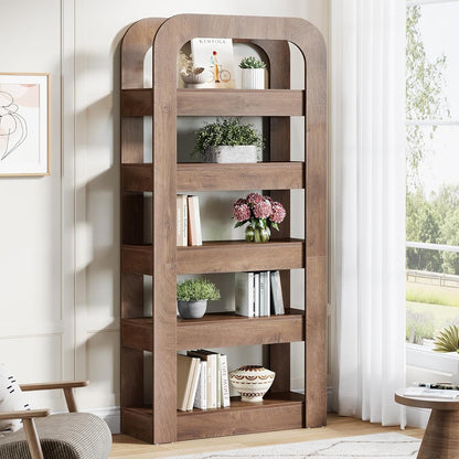 Boekenkast – Boekplank – Boekenrek – Open Kast – Smalle Boekenkast – Industrieel Design – 70,9 Inch Hoog – 5-Lagen Opbergruimte