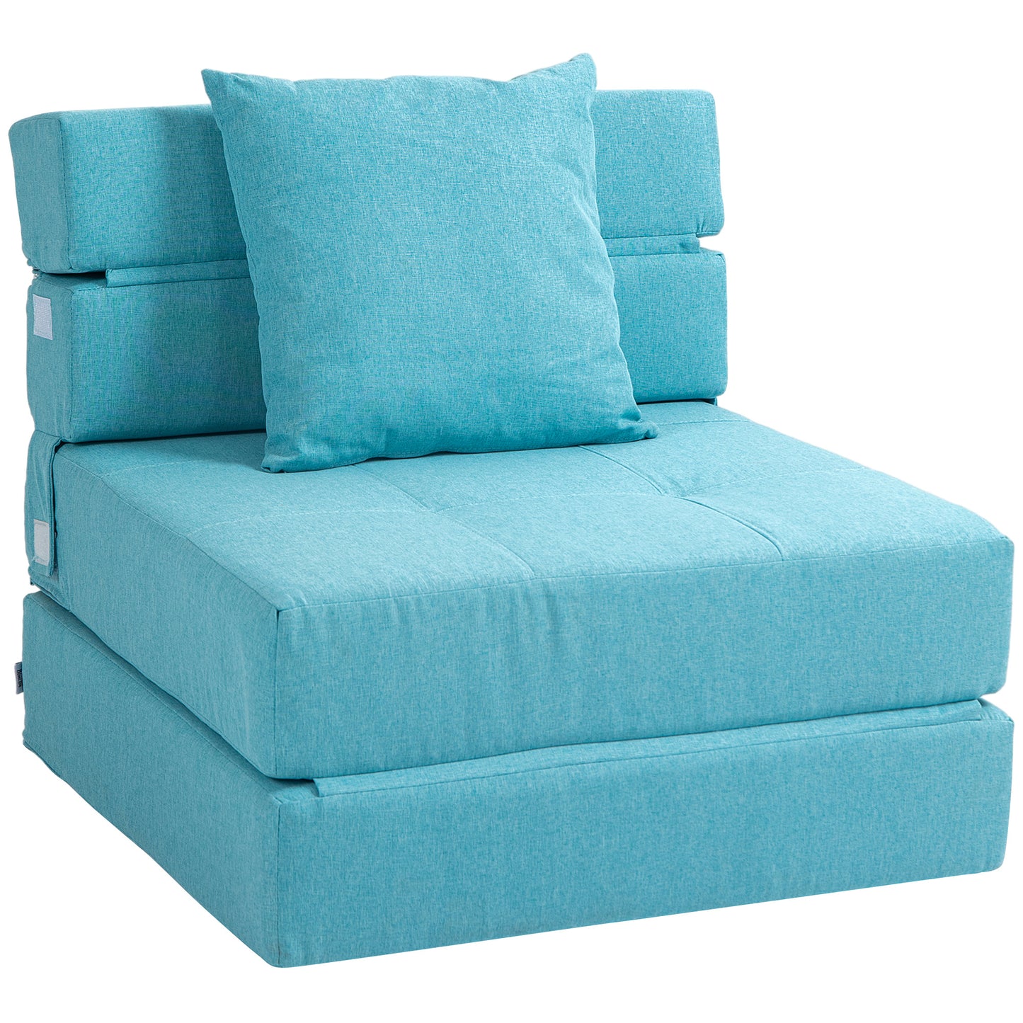 Bedstoel – Slaapstoel – Slaapbank – Fauteuil – Zitstoel – 2-in-1 Opvouwbaar Design – Comfortabele Polyester Bekleding – Draagkracht 100 kg – Donkergrijs