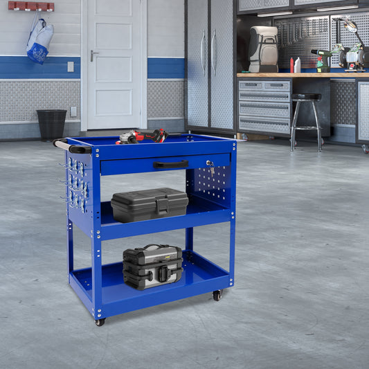 Verrijdbare Gereedschapswagen – Werkplaatswagen – Opslagwagen – Transportwagen – Tuinwagen – Stevig Stalen Frame – Draagvermogen 250 kg