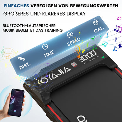 Loopband – Wandelband – Walking Pad – Hardloopband – Treadmill – Opvouwbaar Design – Afstandsbediening en Muziekfunctie – Groot LED Display 37,5x90 cm