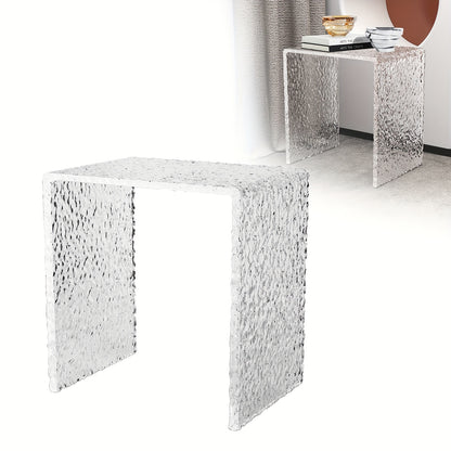 Bijzettafel – Side Table – Salontafel – Nachtkastje – Banktafel – Transparant Acryl – Compact & Stevig – 42x40x29 cm