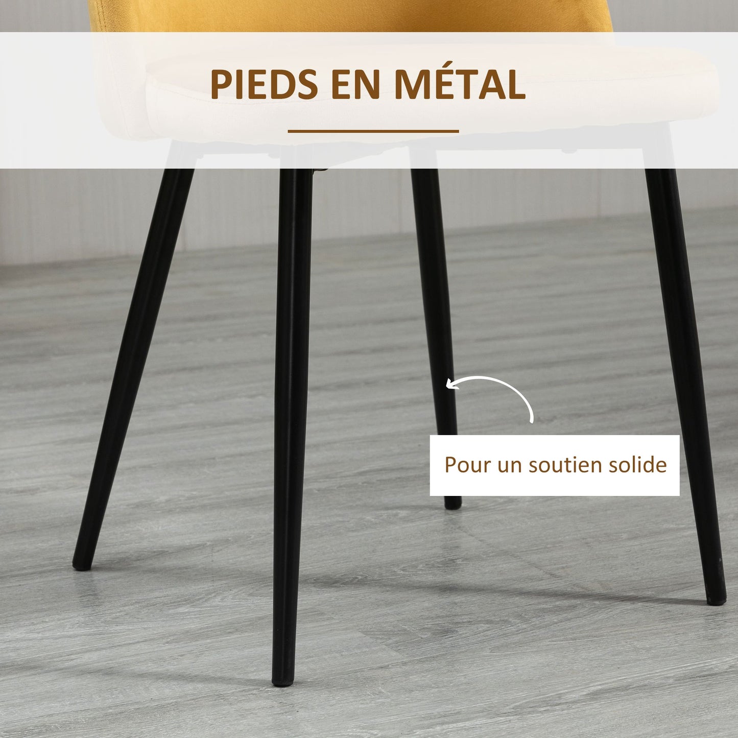 Scandinavische Eetkamerstoel – Stoel – Kuipstoel – Bistrostoel – Designstoel – Velvet Bekleding – Ergonomische Rugleuning – Set Van 4 – Met Metalen Zwarte Poten – Verkrijgbaar In Blauw, Lichtgrijs, Donkergrijs En Geel