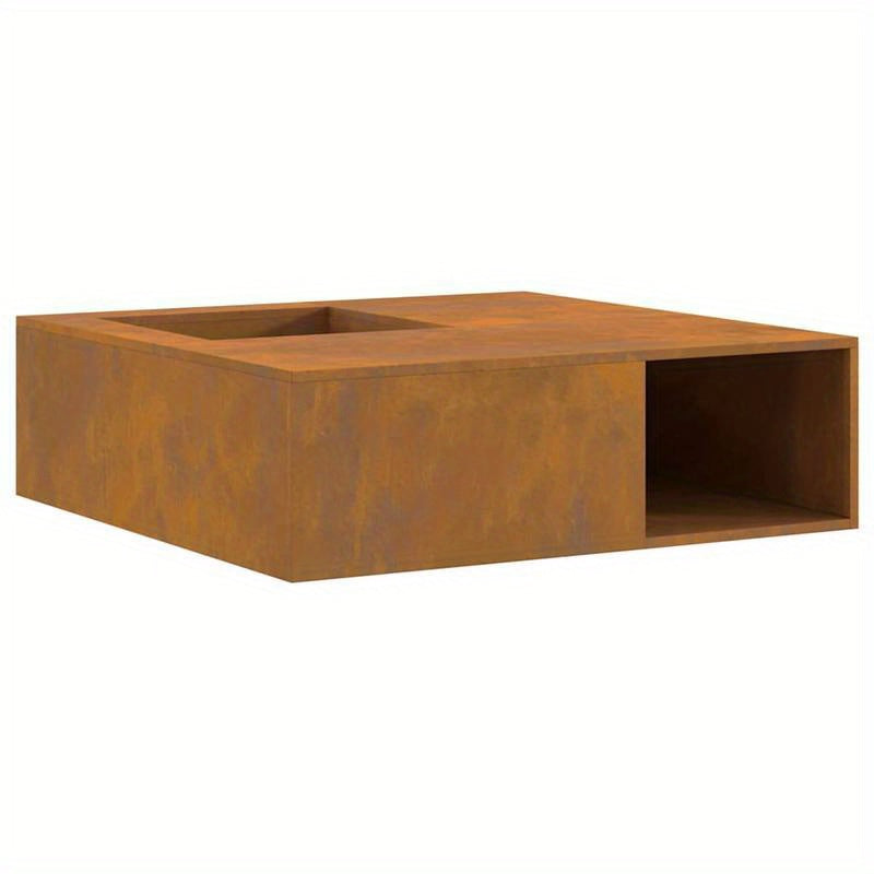 Vuurschaal – Vuurkorf – Tuinhaard – Sfeerhaard – Buitenhaard – Robuust Cortenstaal – Inclusief Houtopslag 100x100x30 cm