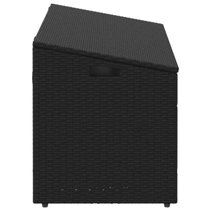 Opbergbox Tuin – Tuinkussenbox – Tuinkist – Kussenbox – Tuinbank – Zwart – Geweven Resin – Ruime Opbergruimte 110x50 cm – Duurzaam Weerbestendig Design