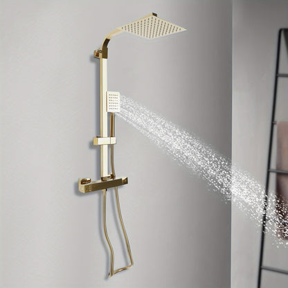 Thermostatisch Douche Systeem – Thermostaatkraan – Douchekraan – Doucheset – Douchepaneel – Gouden Afwerking – Hoogwaardig Messing – Eenvoudig Schoon te Maken