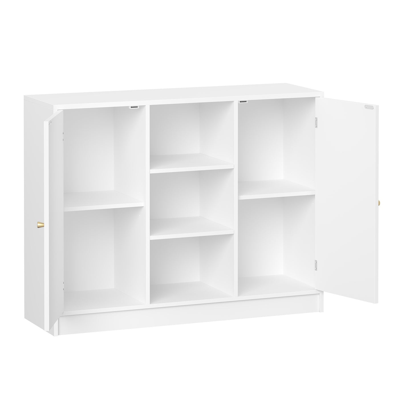Badkamerkast – Badkamermeubel – Keukenkast – Opbergkast – Dressoir – 2 Deuren – Verstelbare Planken – 30x100x81,5 cm – Wit – Minimalistisch Design