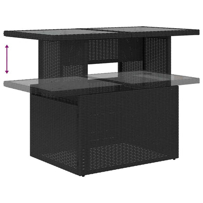Tuinset – Loungeset – Tuinbank – Terrasbank – Modulaire Loungeset – Lichtgrijs – Handgeweven Poly Rattan – Instelbare Indeling