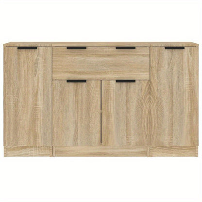 Modern Minimalist Sideboard with Drawers & Shelves - Light Wood Finish, Contemporary Design for Living Room or Bedroom, Space-Saving Storage Furniture, Bedroom Storage Furniture, Sleek Furniture Piece, Smooth Finish Furniture