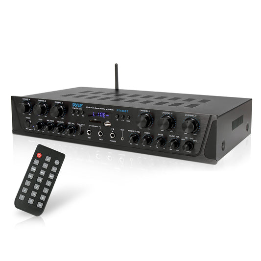 Audioversterker – Versterker – PA Versterker – Bluetooth Versterker – Stereo Versterker – 600 Watt Vermogen – Draadloze Bluetooth Connectie