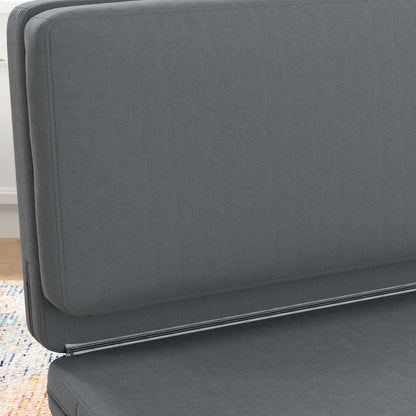 Slaapbank – Sofa – Bedbank – Slaapstoel – Logeerbed – 3-in-1 Opvouwbaar – Donkergrijs – Zacht Comfort – Max. 240 kg Draagvermogen