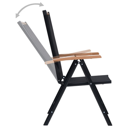 Tuinstoelen – Inklapbare Stoelen – Balkonstoelen – Aluminium Frame – Verstelbare Rugleuning – Weerbestendige Bekleding