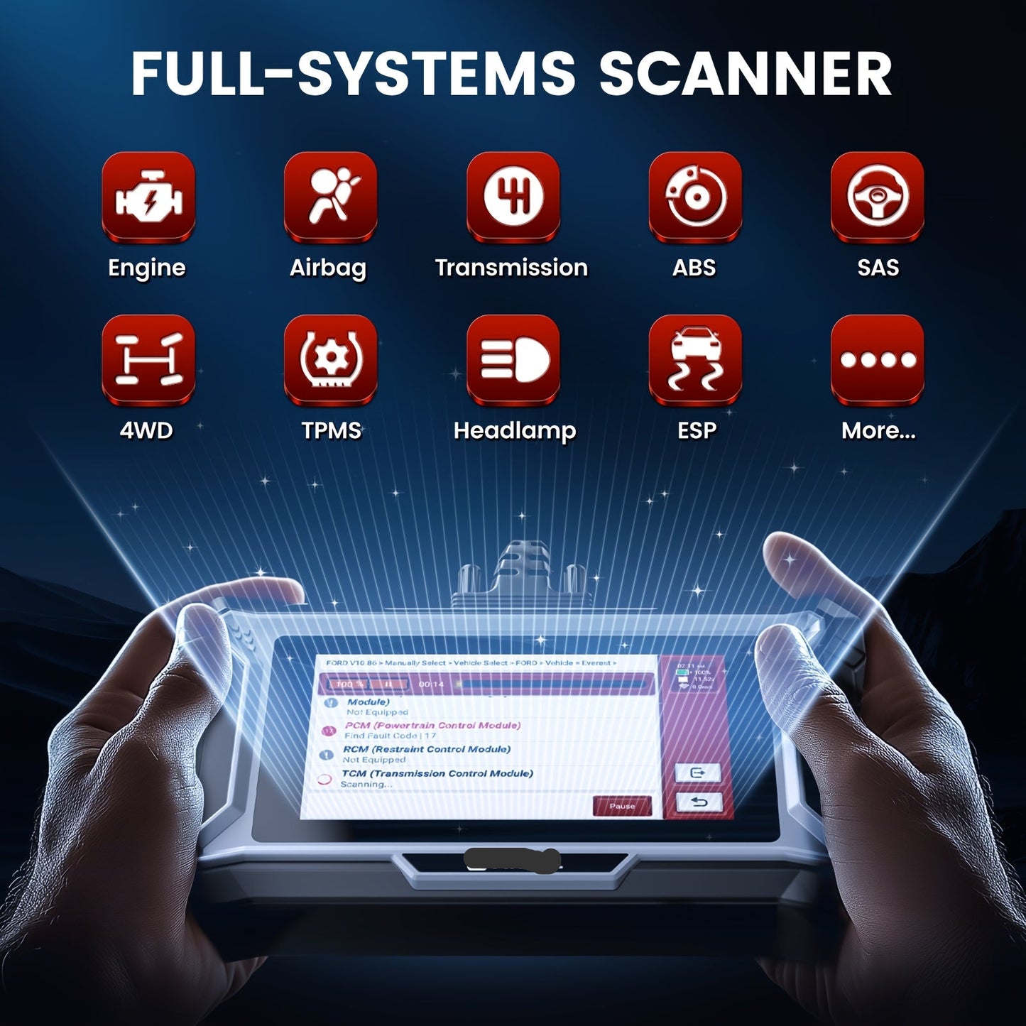 OBD2 Scanner – Auto Diagnose Tool – Foutcode Uitlezer – Wi-Fi Scanner – ABS Airbags Transmissie – Levenslange Updates – Draadloos Gebruik