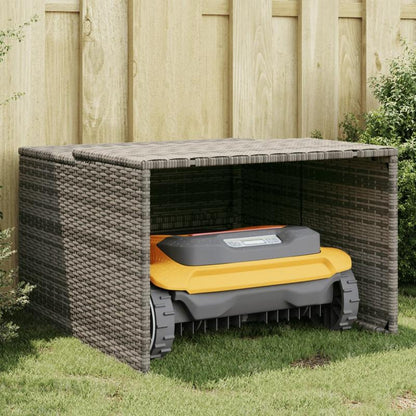 Robotic Grasmaaier Garage – Robotmaaier Schuur – Beschermhoes – Opslagbox – Grasmaaier Opbergkast – Grijs – Woven Resin – Compact Ontwerp – Betrouwbare Bescherming