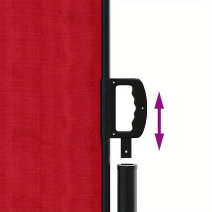 Windscherm – Windscherm Uitschuifbaar – Windscherm Tuin – Windscherm Veranda – Flexibele Afmetingen Tot 600 Cm – Weerbestendig Metalen Frame - Rood