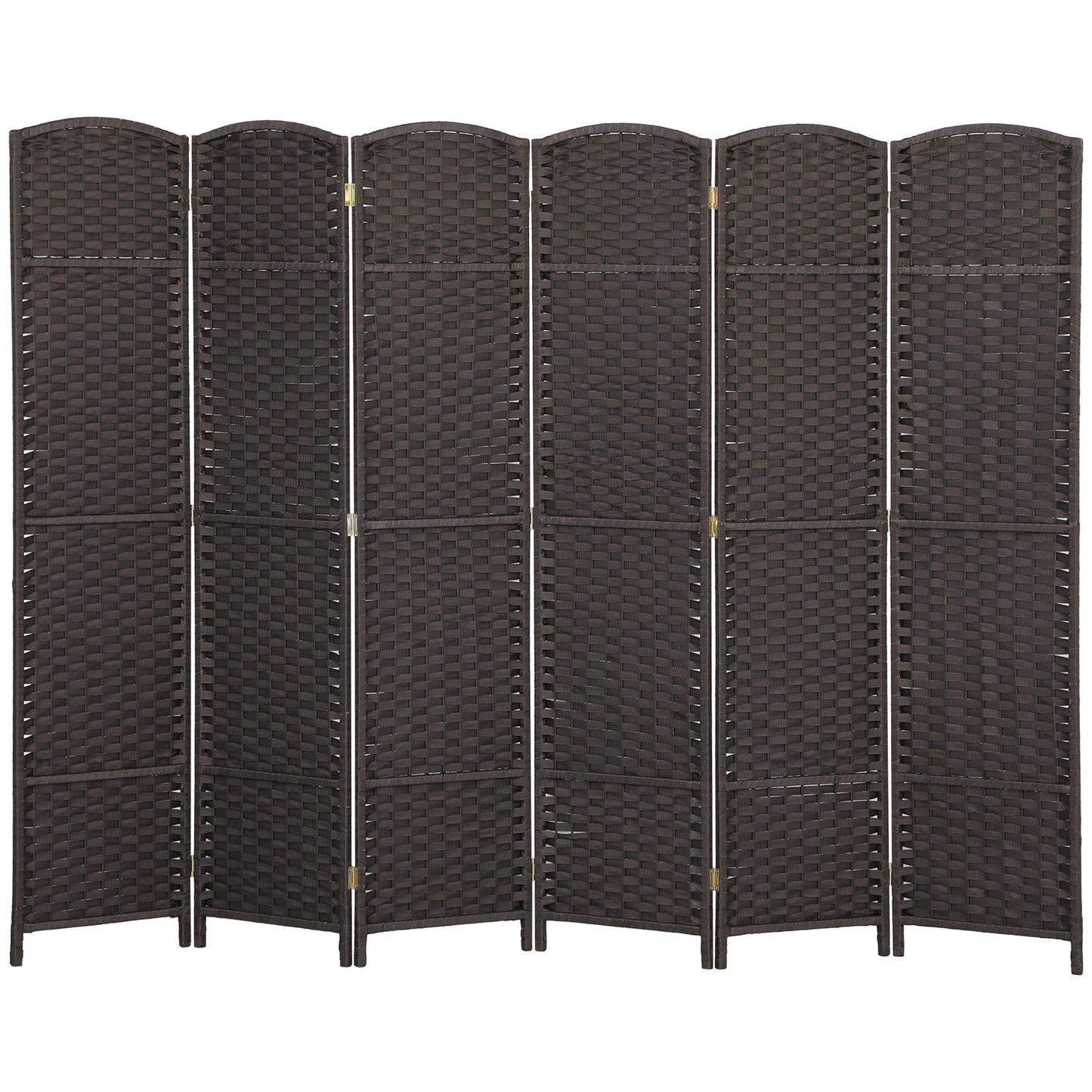 Kamerverdelersysteem – Kamerscherm – Roomdivider – Scheidingswand – Privacywand – 6-panelen – Opvouwbaar en Lichtgewicht – Bruin
